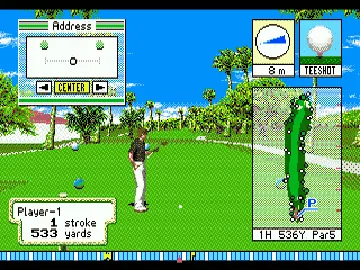 New 3D Golf Simulation - Waialae no Kiseki (Japan) screen shot game playing